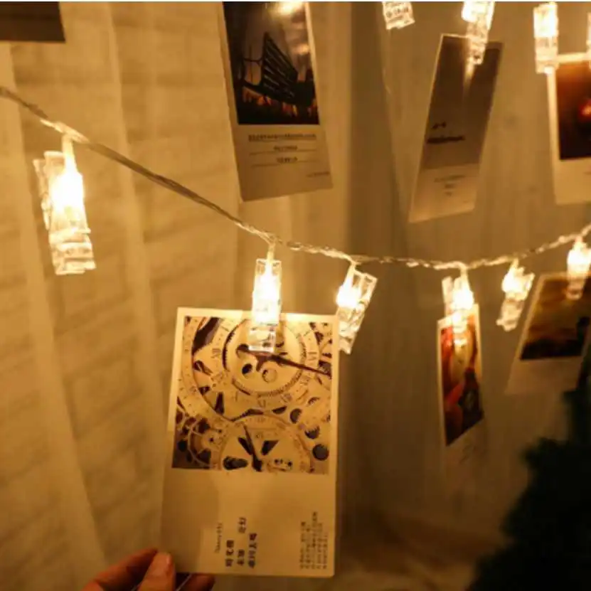 

1.5/3/4.5M LED Garland Card Photo Clip Led String Fairy Lights Battery Operated Christmas Garlands Wedding Valentines Decoration