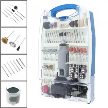 

110pcs 220V Mini Rechargeable DC 12V Electric Grinder Set with Various Wheelhead and Steel Wire Brush for Polishing / Drilling