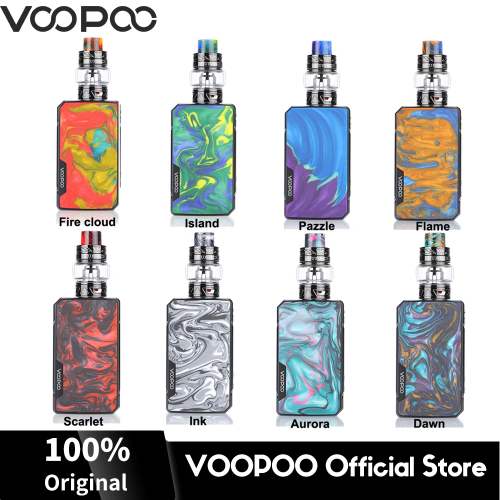 

VOOPOO Drag 2 177W Mod Box Vape Kit 5ML UFORCE T2 Tank Atomizer Fit Dual 18650 Battery Electronic Cigarette Vaporizer Mod Kit