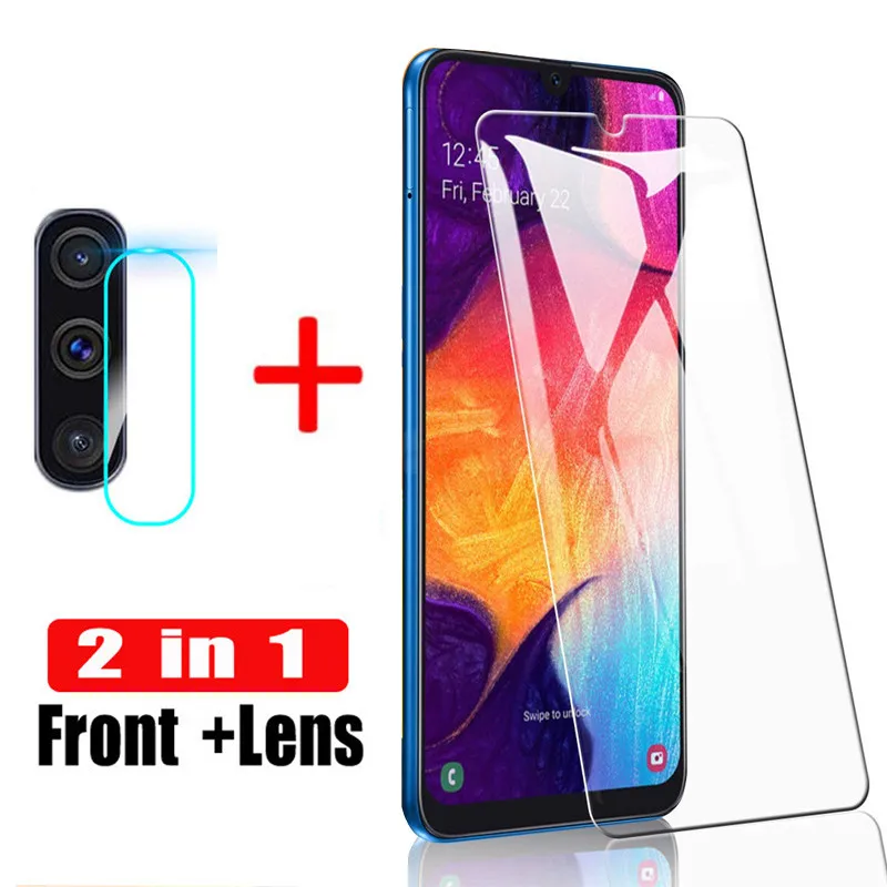

2-in-1 A50 Camera Lens Tempered Glass on For Samsung Galaxy A50 Camera Screen Protector Glass Galaxy A 50 Protective Safety Film