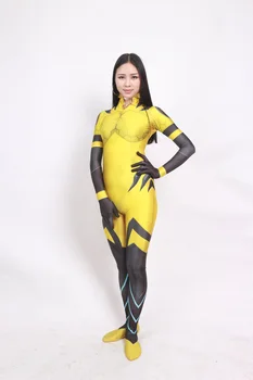 

Yellow Skin D.VA B.VA Costume Spandex Zentai Bodysuit Lady d.va b.va Cosplay Costume Custom Made Halloween Zentai Catsuit