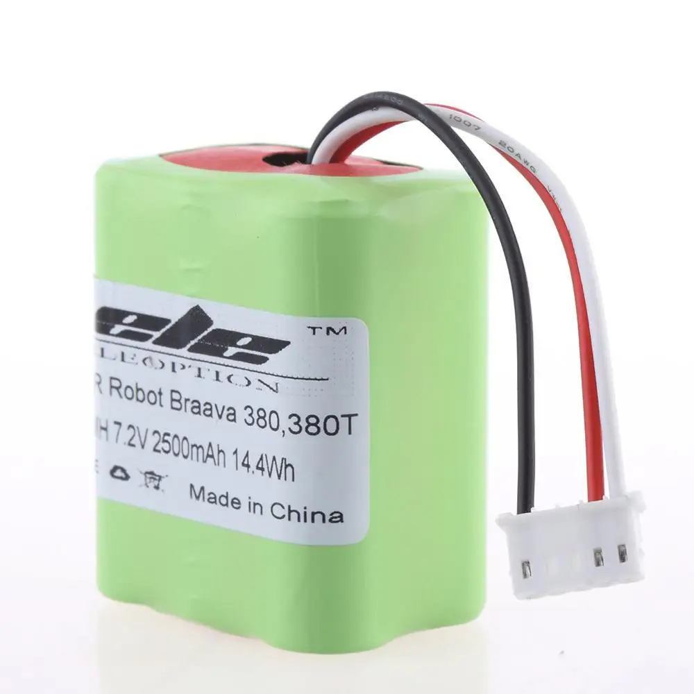 US High Quality New 7.2V NI-MH Full 2500mAh Vacuum Replacement Battery For iRobot Roomba Braava 380 & 380T US High Quality New 7.2V NI-MH Full 2500mAh Vacuum Replacement Battery For iRobot Roomba Braava 380 & 380T