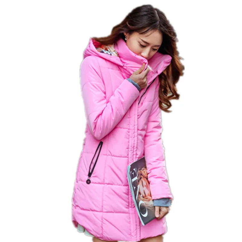 Plus size Candy color Slim Cotton coat font b women b font Parka 6XL Autumn winter