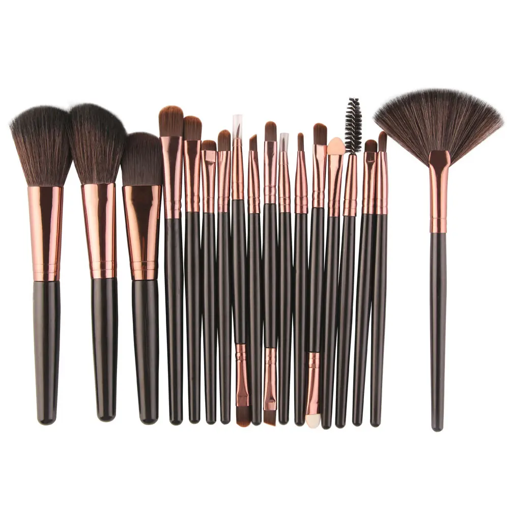 

18pcs Hot Professional Makeup Brushes Tools Make-up Toiletry Kit Wool Make Up Brush Set Black Pincel maquiagem