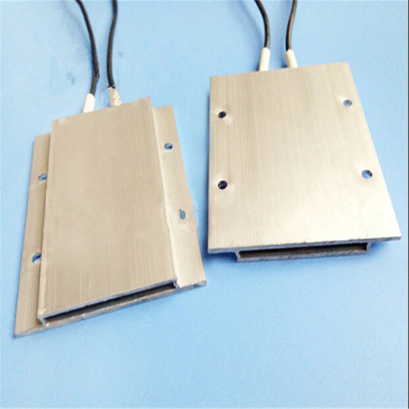 1 x 12V 60W 180C 77 x 62 x 6mm Aluminum PTC Heating Element Thermostat Heater Plate
