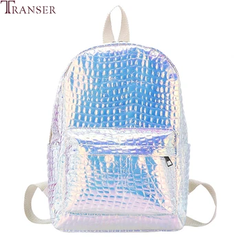 

Transer fashion Mini Travel Bags Laser Backpack Women Girls Bag PU Leather Backpack School Bags for Teenage 2019 Bolsas Mochilas