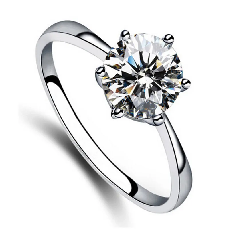 

JETTINGBUY Velishy 1Pc Silver Gold color Women Charm Noble Wedding Rings Luxury Crystal Finger Rings