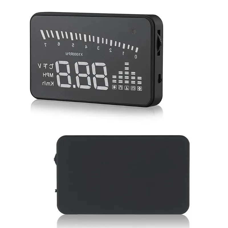 

X5 3" Car HUD Head Up Display Speed Warning Fuel Projector OBD II Speedometer