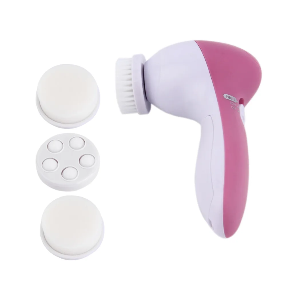 Deep Clean 5 In 1 Electric Facial Cleansing Brush Electric Facial Clean Face Skin Care Mahine Pore Cleaner Skin Care Massage