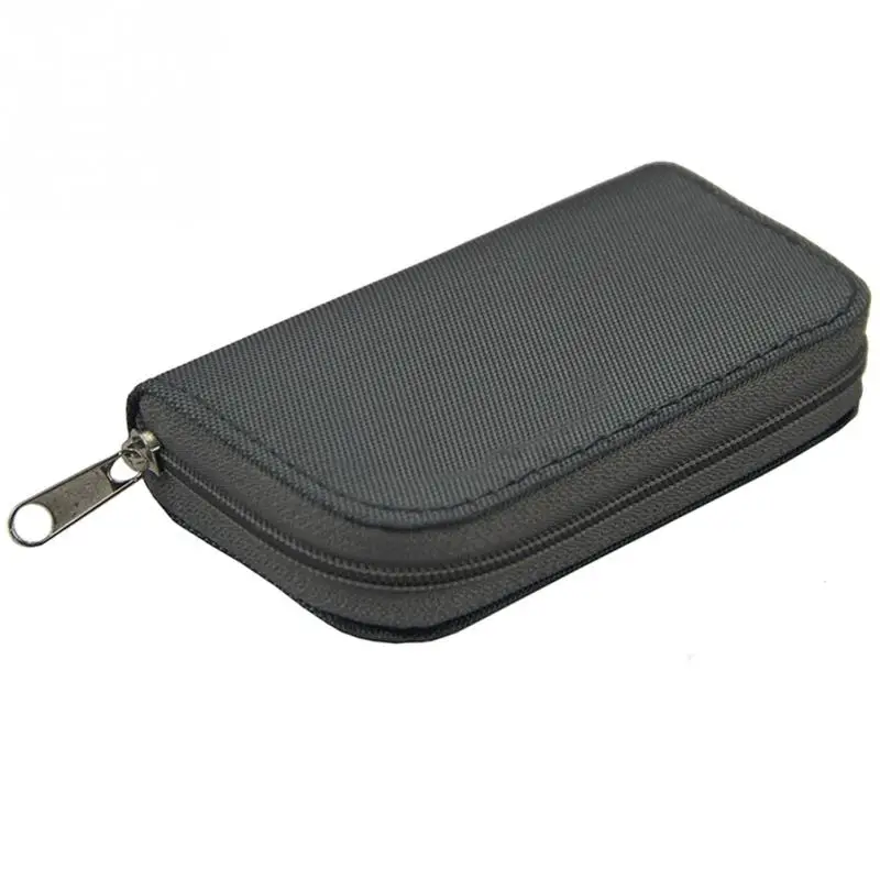 gray Нейлоновый 22 слота для карт памяти, сумка для карт памяти SD, SDHC, MMC, CF, Micro SD, держатель для карт, сумка для хранения, защитный чехол для переноски - Цвет: gray