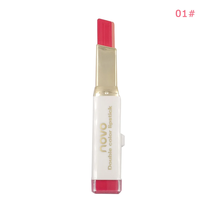 

NOVO Lipstick Lip Makeup Double Color Three-dimensional Moisturizing Lipstick Lip Blam Cosmetic 8 Colors Optional
