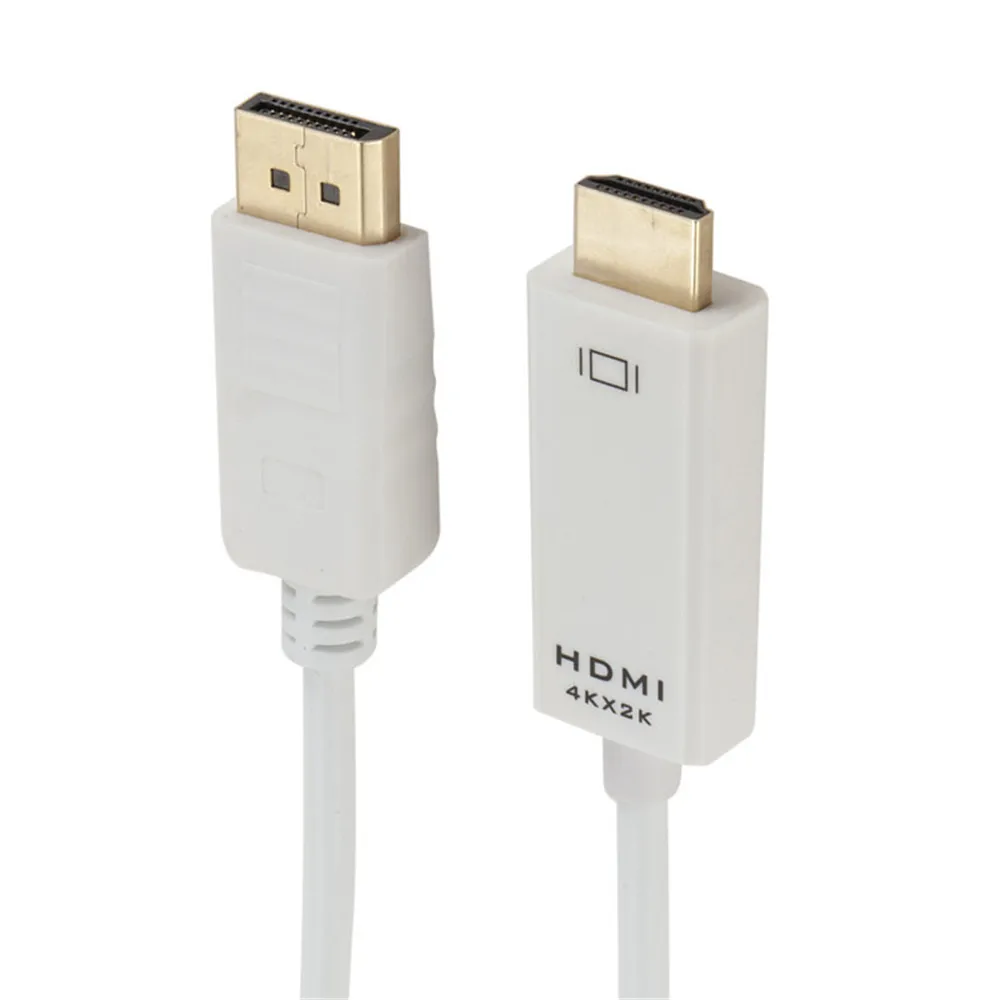 1,8 м 6 футов Дисплей порт HDMI кабель 4K x 2K позолоченный Дисплей порт Адаптер DP к HDMI кабель Шнур для MacBook Air Dell монитор