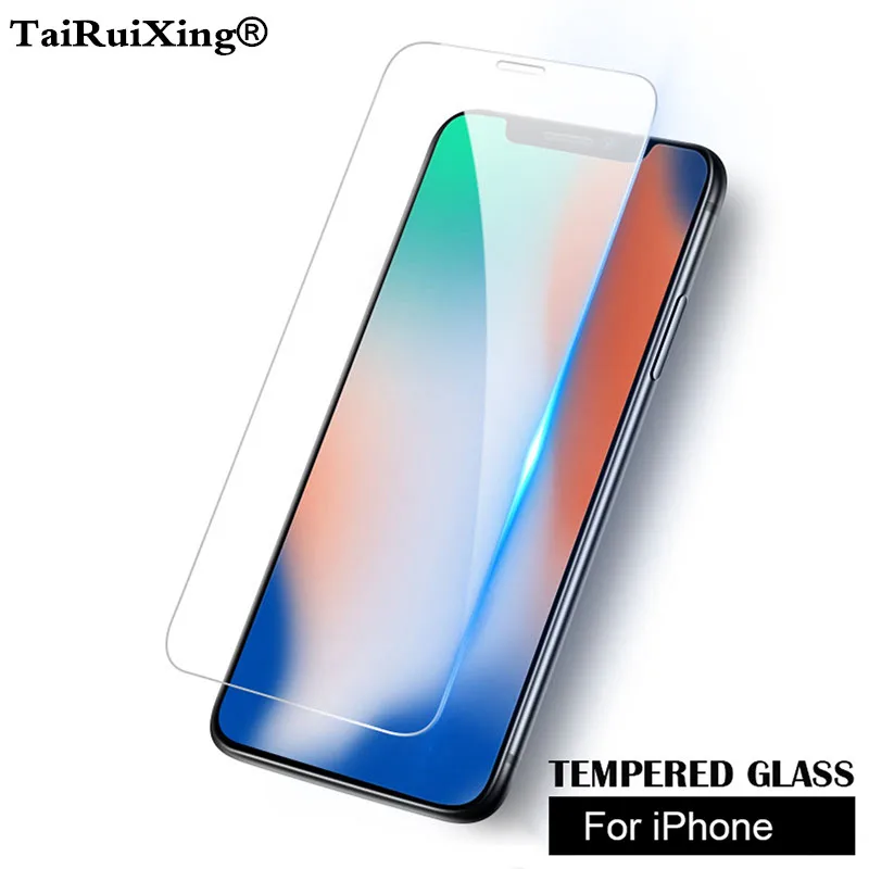 

Screen Protector Clear Front Screen Protectors With Phone Screen Film Cleaning For iPhone XS Max XR XS X 10 8 7 6 6s Plus SE 5 4
