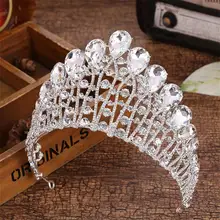 Beauty headdress wedding hair accessories Queen King Bride tiara crown hair ornaments Crystal luxury crowns tiaras Hair Jewelry