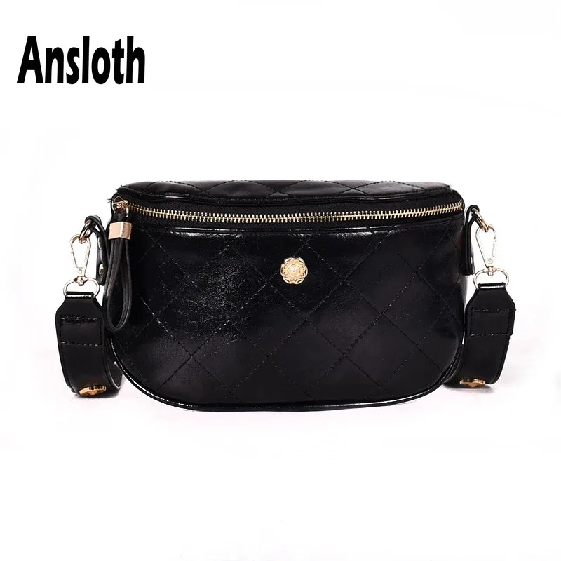 Ansloth الفاخرة الخصر أكياس للنساء فاني حزم الأزياء بو الجلود الهاتف أكياس سيدة صغيرة الصدر أكياس الإناث الخصر حزم HPS524