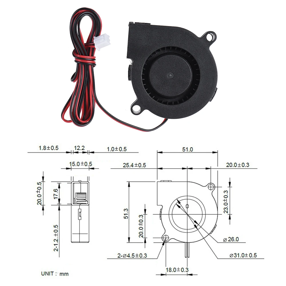 Anet A8 A6 5015/4010 воздуходувка 12 В 24 в ультра-тихий масляный подшипник около 7500 об./мин турбо маленький вентилятор для MakerBot RepRap UP Mendel I3