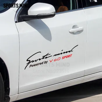 

2 Pieces Sports Mind Reflection material Car Styling On Car Lamp Eyebrow Decals Vinyl Sticker For volvo v60 accessories
