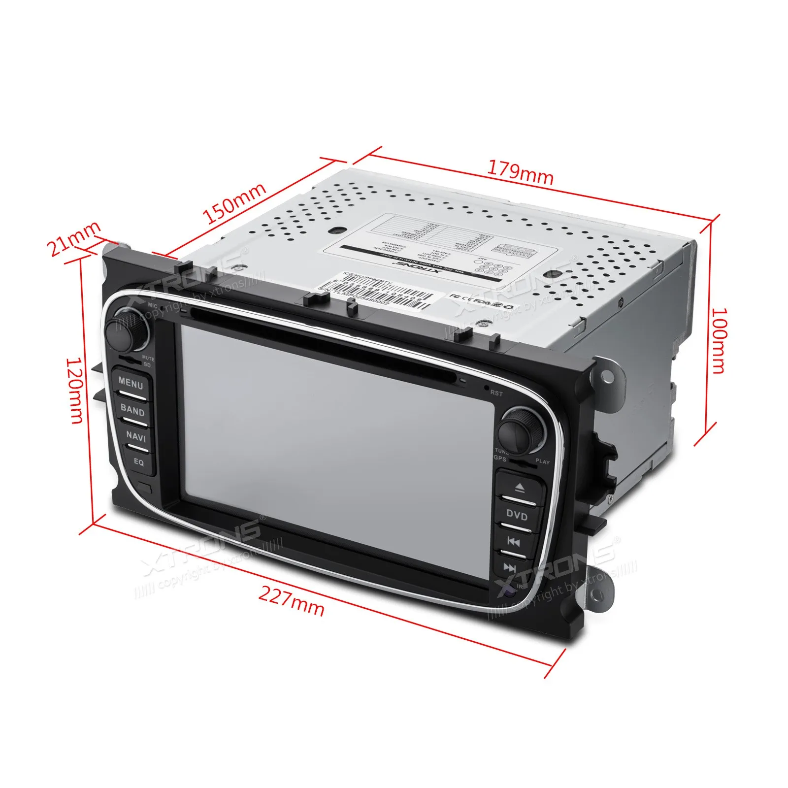 Perfect 7" Special Car DVD for Ford S-Max 2008-2011 & Galaxy II 2006-2011 & Focus II 2008-2011 with Original UI/Original Appearance 3