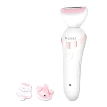 Kemei 3 в 1 водостойкий Женская электробритва, Эпилятор инструмент Эпилятор бикини триммер для волос Depilador очищающее средство для лица массажер