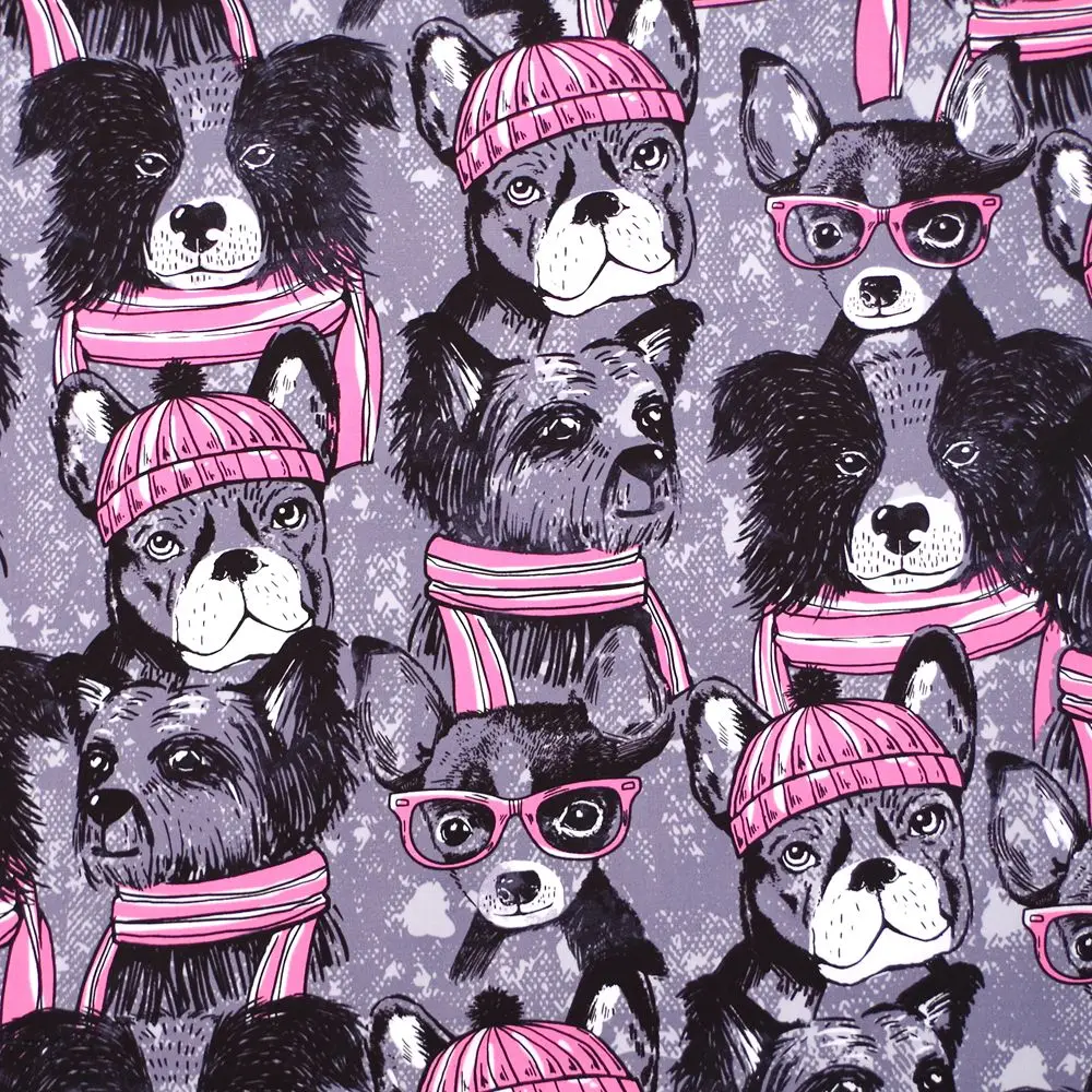 140 см x 50 хлопчатобумажная ткань-Lovely dogs(377) | Дом и сад
