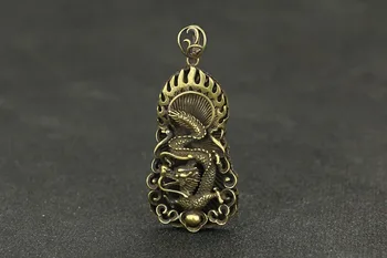 

Pure copper Zodiac Dragon Pendant to keep peace forever