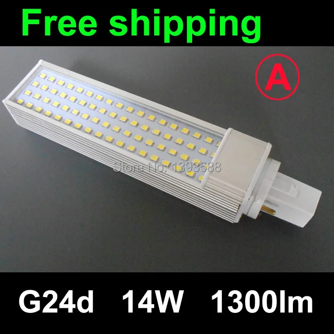 Падение цены! PF0.9 72 светодиода 2835 SMD 14 Вт G24 LED PL 1300 люменов настоящая тестовая лампа