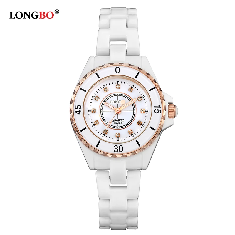 

2016 New Luxury Brand LONGBO Women Ceramic Watch Fashion Geneva Female Watches Lady Quartz Wrist watches relojes mujer 8628