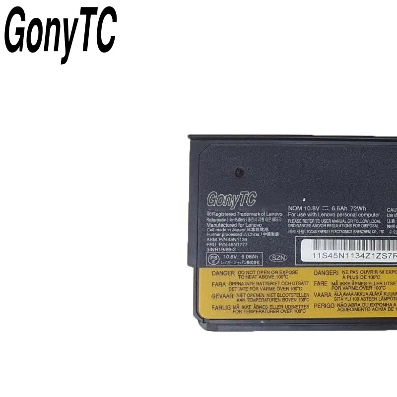Gonytc 10 8 V/11 22 v 72wh X240 новый оригинальный Батарея для lenovo ThinkPad T440S T440 S440 S540 45N1125 45n1134
