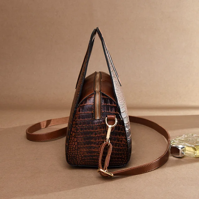 2019 New Alligator Women Handbag Brand Luxury Leather Half Moon Women Shoulder Bags Designer Ladies Hand Bags Sac A Main Femme - Image 3