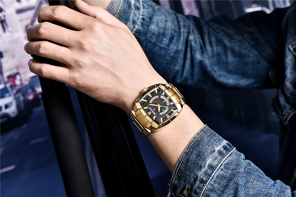 Benyar новые мужские часы Топ бренд Роскошные мужские часы бизнес часы золотые часы из нержавеющей стали мужские часы Montre Homme
