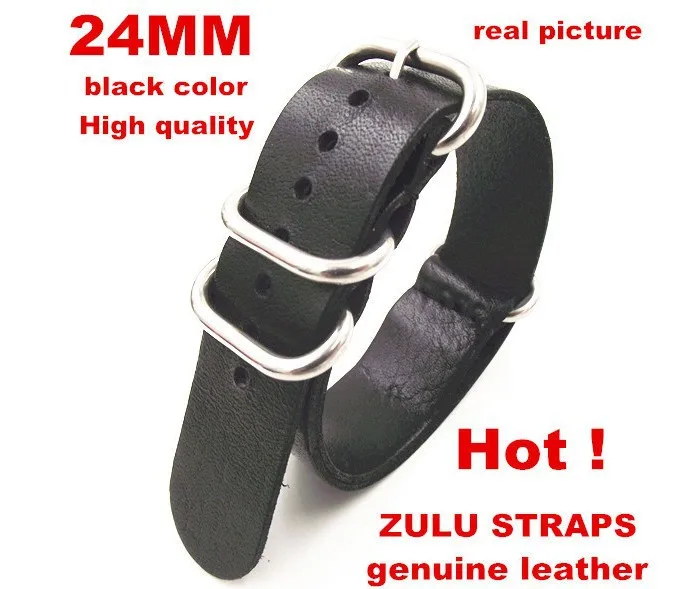 zulu straps genuine leather Wholesale 10PCS/lot High quality 24MM Nato strap Watch band NATO ...