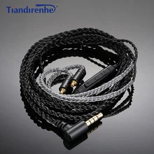 Кабель для наушников MMCX для Shure SE215 SE535 для Sennheiser IE80 IE8 IE8I W4r TF10 A2DC IM50 Cks1100is монокристаллической Медь кабель