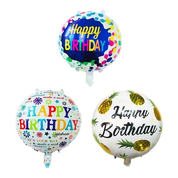 

KUWANLE 150pcs/lot 18inches Happy Birthday Balloon Party Supplies Foil Helium Balloons Kids Toys Party Decoration Globos