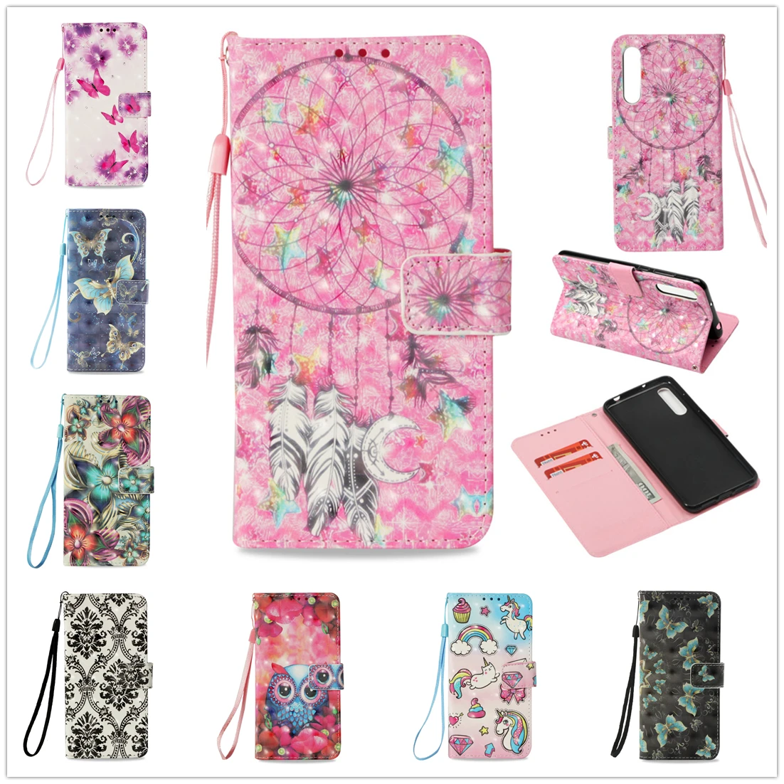 

Luxury Case for Huawei P20 P20 Lite P20 Pro P20 Pu ProLeather Flip Wallet Magnetic Cover with Card Holder Book P20 P20lite Case
