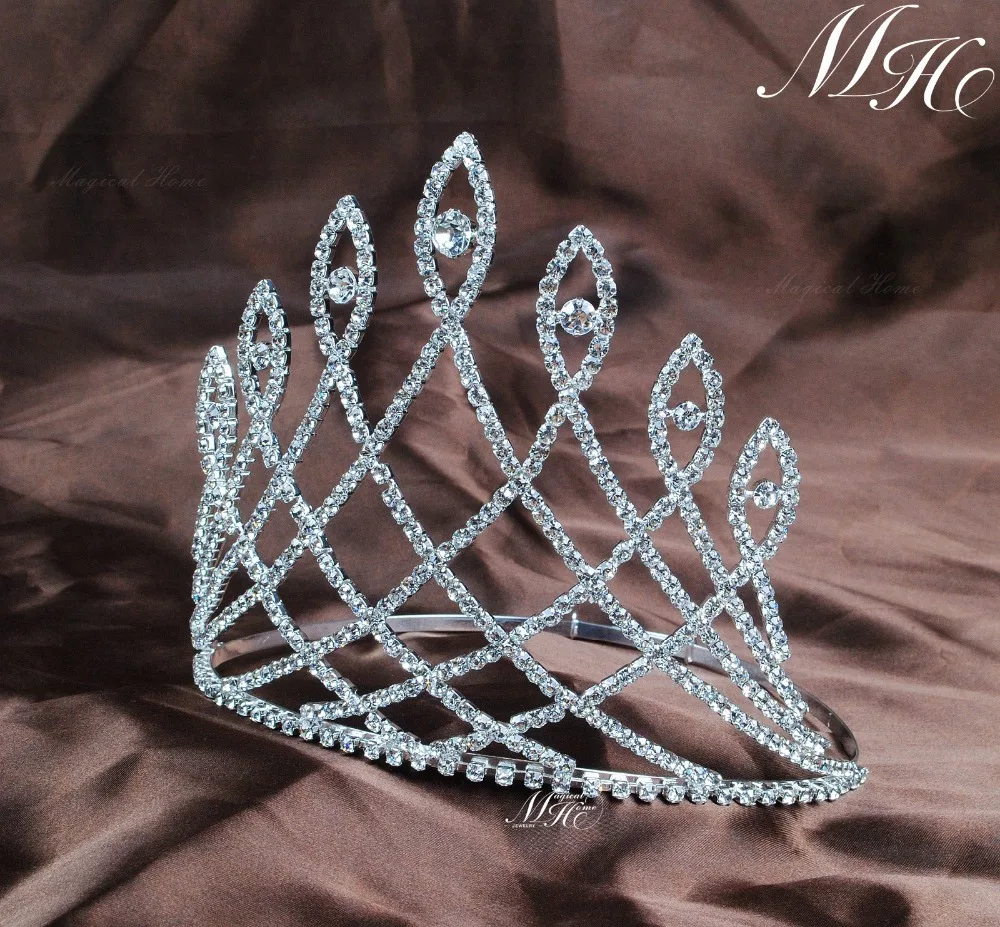 6 Large Crowns Tiaras Crystal Princess Miss Beauty Full Crown Diadem  Wedding Bridal Pageant Prom Party Hair Jewelry Accessories - AliExpress