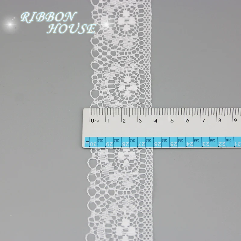 5 ярдов/рулон) 40 мм белая кружевная ткань тонкая лента для украшения упаковочный материал