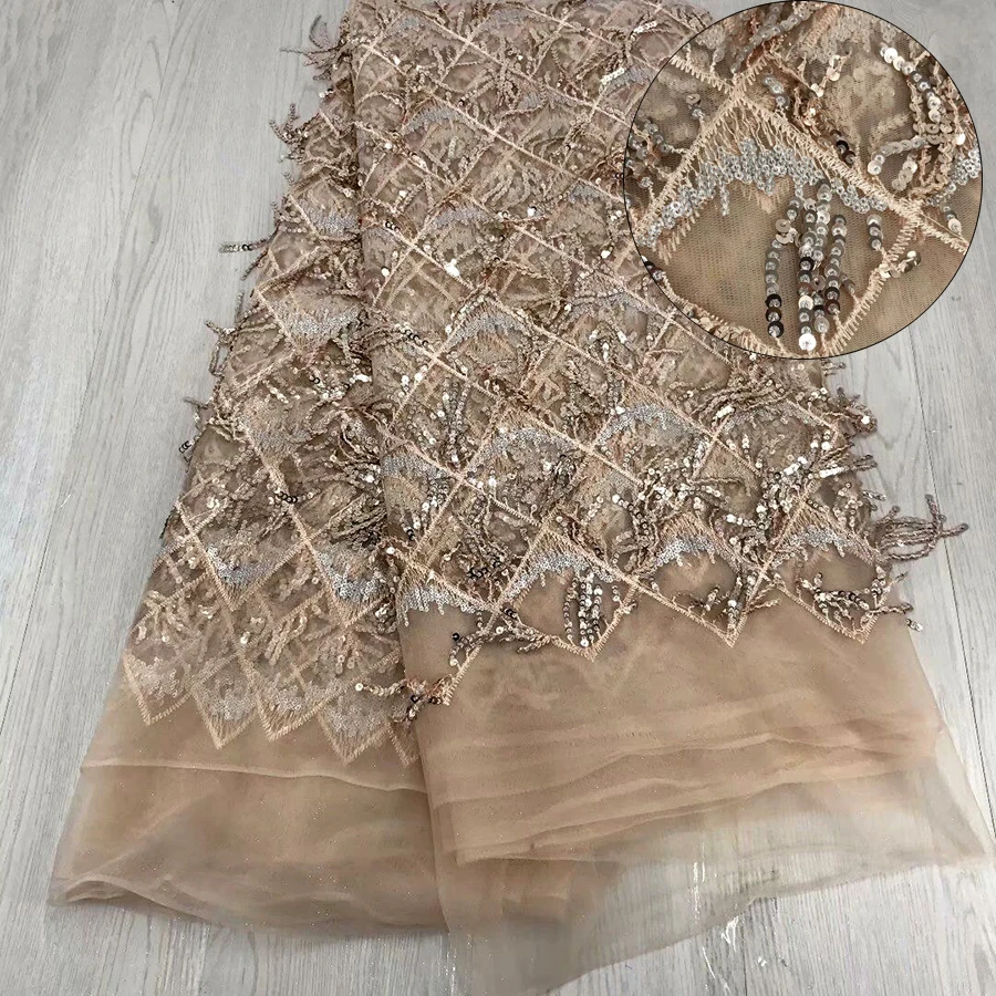 

Lots Of sequins Wedding Lace Fabric, African 6 Color Optional Lace Fabric For Dress, 2018 African French Lace Fabric Clothing