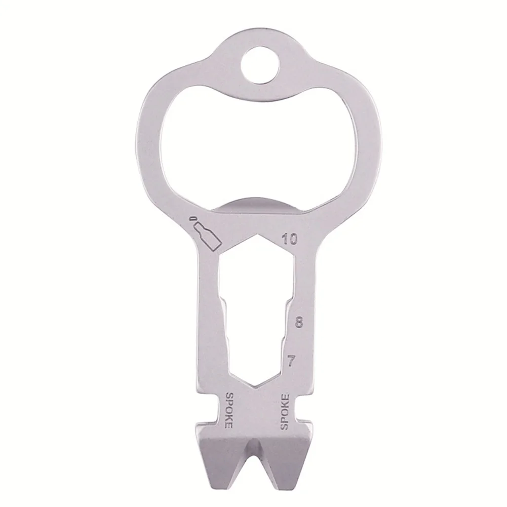 

Portable Outdoor Wrench Mini Key Tool Bottle Opener Bicycle Multifunctional Card EDC Durable Keychain Stainless Steel Gift