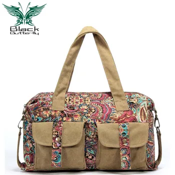 

Women Luggage Travel Bags Real Time-limited Soft Denim Daypack New Bags Bag 2019 Korean Shoulder Handbag Tote Printing Cloth