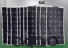 Solarparts kit 10PCS 100W flexible solar panel, 1pcs 20A USB controller,3 sets male/female MC4 connector solar module solar cell