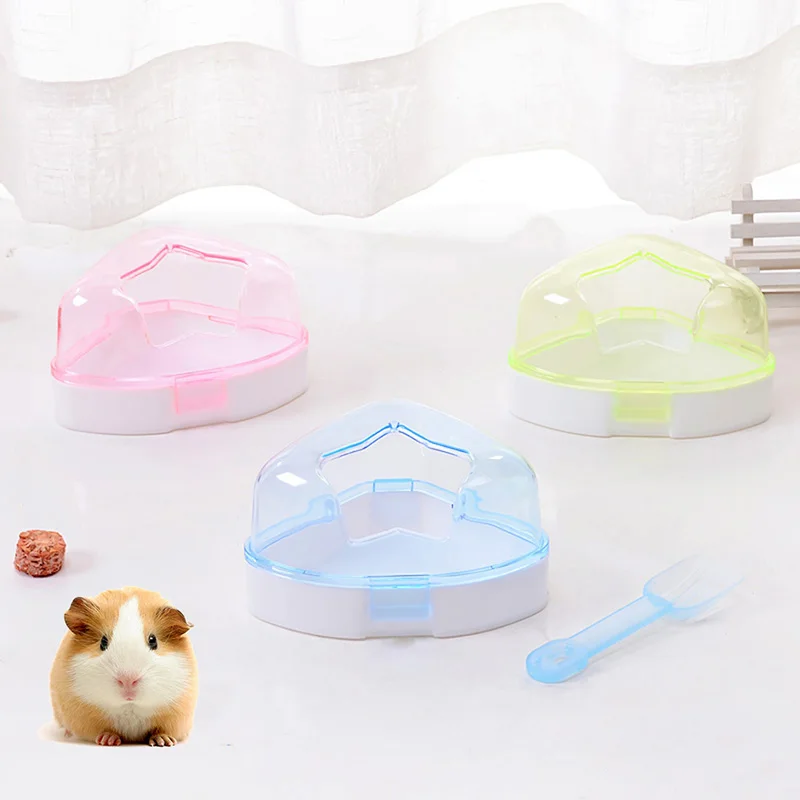 

Hamster Bathroom Small Animal Hamster Sauna Sand Bath Room Bathroom Potty Toilet Plastic Pet Supplies