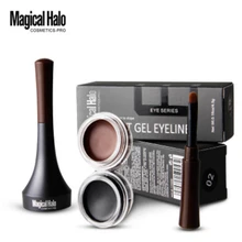 2 в 1 подводка-гель для глаз водонепроницаемый кофе/черный Цвет Косметика набор подводка для глаз макияж глаза Maquiagem крем продолжительного действия E1700