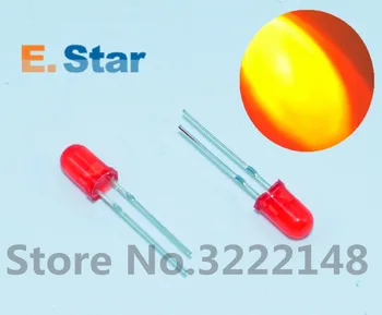 

1000 PCS/Lot 5MM Red LED Diode Round Diffused Red Color Light Lamp F5 DIP Highlight New Wholesale Electronic sefase