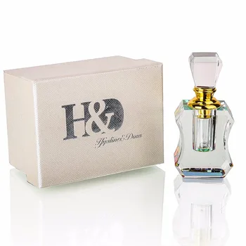 

H&D Women's Fashion 3ML Vintage Clear Perfume Bottles Empty Mini Crystal Refillable Bottle Home Table Decor Travel Gift For Lady