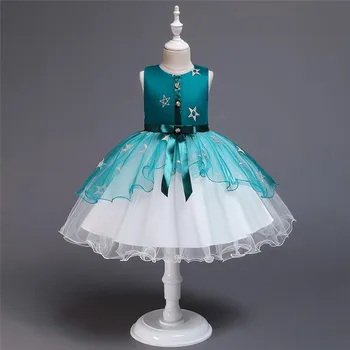 

Children's clothing baby girl new dress sleeveless princess costume children's clothing girl princess birthday party dress