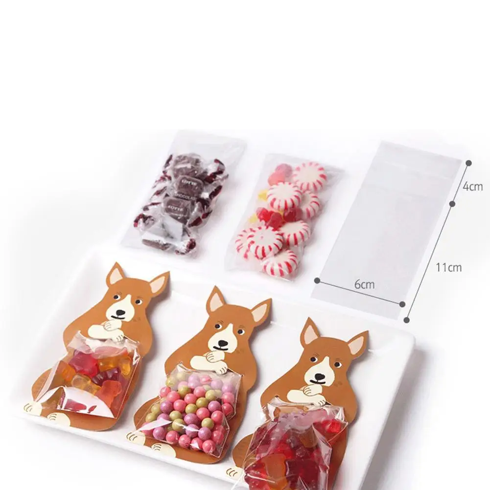 10pcs Candy Bag Holiday Card Gift Decoration Cute Animal Candy Bag Greeting Card Cookie Bag Birthday Party Decoration