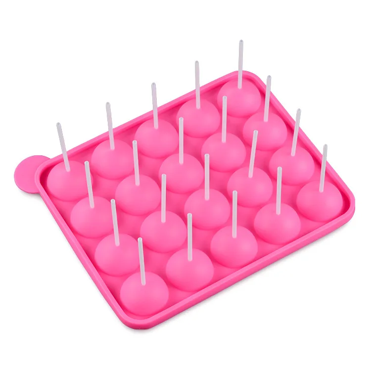 20 even hole round lollipop silicone mold DIY baking chocolate lollipop