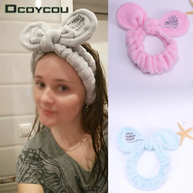 1pc New Fashion Women Cute Big Ears Comfortable Wash Face Bathe