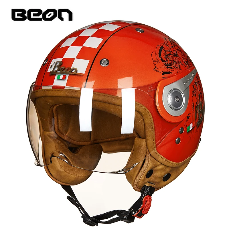 Новые винтажные Beon мотоциклетный шлем мотоцикла vespa casco capacete открытым лицом capacetes motociclistas B110A - Цвет: 12