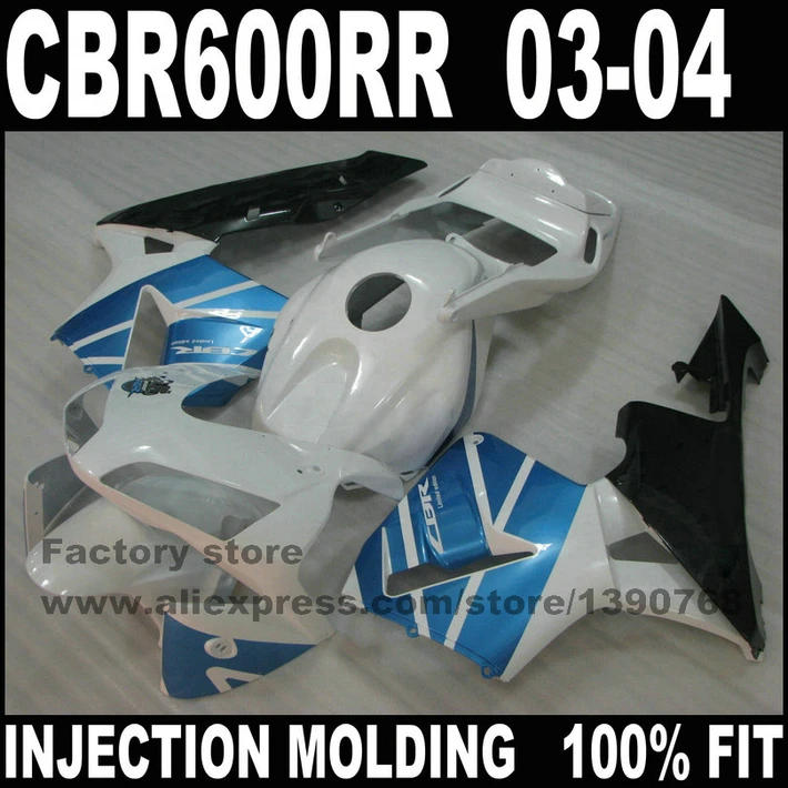 Формы для литья под заказ moto части тела HONDA 2003 2004 CBR600 RR F5 Обтекатели CBR 600 03 04 белые